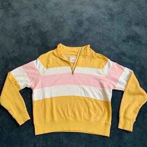 M girls cozy half zip
